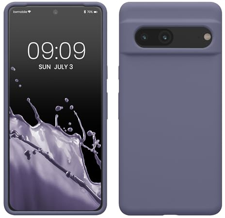kwmobile Handyhülle für Google Pixel 7 Hülle, für Pixel 7 Case - Hülle Silikon - kabelloses Laden - Lavendelgrau