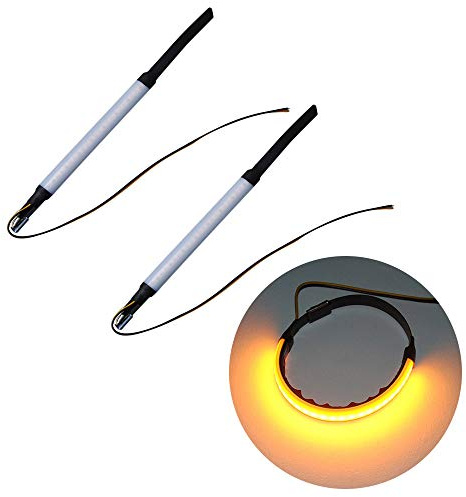 Bande LED,Funien 2pcs Moto Fourche Avant LED Bande Clignotant Clignotant Anneau de lumière Lampe de Direction