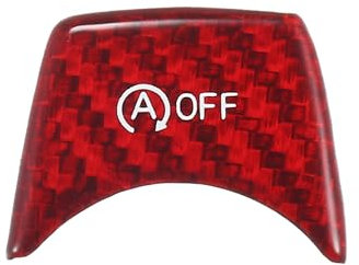 Partuto Motor Start Stop Knopf Abdeckung, Front Zündstarter Schalter Aufkleber für BMW F30 Rot, 1 Stück