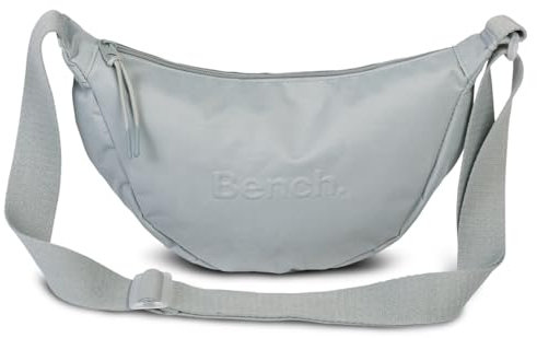 Bench Loft Girls Damen Crossbody Moon Bag Moon Umhängetasche Handtasche Schultertasche Crossbody-Tasche, hellgrau, 34 x 18 x 9 cm