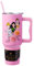 Silver Buffalo Disney Princess Featuring Cinderella, Mulan, Belle, Ariel, Tiana, and Jasmine Stainless Steel Tumbler with Handle and Straw, Fits in Standard Cup Holder, 40 Ounces