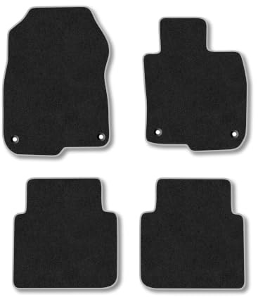 Honda CR-V (2018-2023) Carpet Car Mats | Grey Edge Trim Tailored Fit Floor Mats Full Coverage Protection Accessories Easy Clean Anti Slip Made in the UK