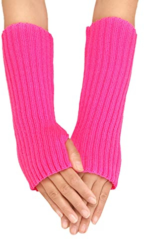 Winter Gestrickte Handschuhe für Damen Lang Handwärmer Stulpen Fingerlose Armstulpen Warm Strick Handschuhe Armwärmer Stulpen für Damen Pluswärmer Handstulpen Fingerlose Halbfinger Handschuhe