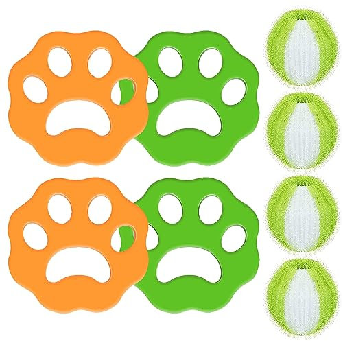 Pet Hair Remover for Laundry, 8 Packs Laundry Balls Hair Catcher Washing Machine Lint Remover Reusable - Pet Fur Laundry Catcher Hair Remover for Laundry Bedding Clothes