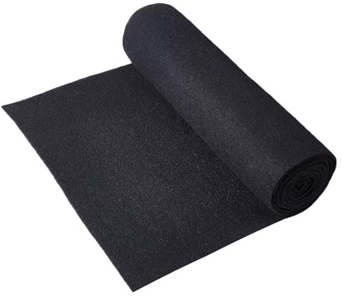BENECREAT Hoja de filtro de aire negra de 2 x 0,4 m, filtros de repuesto para aire acondicionado de RV, accesorios de filtro de aire de esponja para coche, RV, aire acondicionado, chimenea, 1 mm de