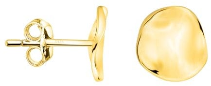 SOFIA MILANI - Damen Ohrringe 925 Silber - vergoldet/golden - Organisch Geometrie Kreis Ohrstecker - E3008