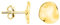 SOFIA MILANI - Damen Ohrringe 925 Silber - vergoldet/golden - Organisch Geometrie Kreis Ohrstecker - E3008