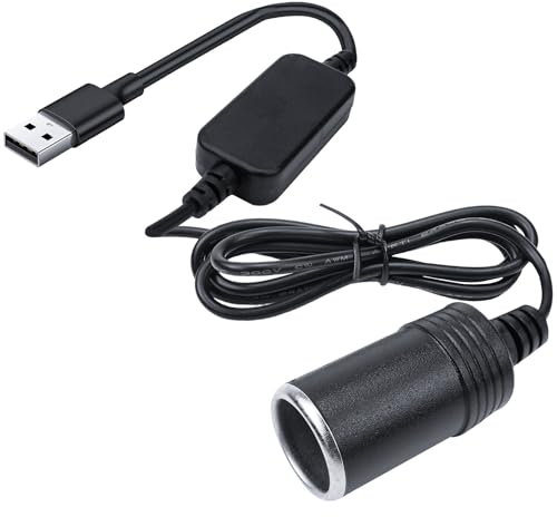 Convertitore USB per Accendisigari da Auto da 5V USB Maschio a 12V Femmina Presa Accendisigari per Telecamera Auto GPS Cane Elettronico Registratore di Guida