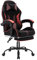 LXRADEO Ergonomic Gaming Chair with Footrest & Lumbar Support - Adjustable Racing Style Computer Chair for Adults, Teens, Kids -Office Desk Chair with Swivel Base, Cute Gamer Design (Black)