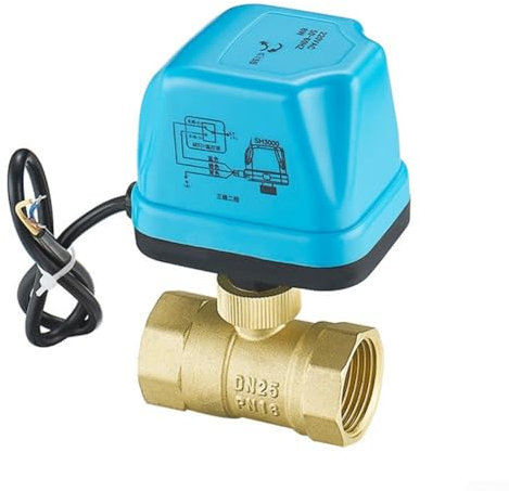 Válvula de bola eléctrica de latón para aplicaciones en aire acondicionado, energía solar y más (DN15)
