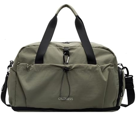 Sporttasche Reisetasche Mit Schuhfach Und Nassfach, Erweiterbar Cocoletti Wasserabweisende Weekender Gym Travel Bag Handgepäck Tasche Trainingstasche Schwimmtasche Für Damen Herren (Grün)
