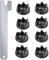 8 coupleurs 9704230, coupleur en caoutchouc, compatible avec les modèles KitchenAid KSB52, KSB5, 5KSB52, 5KSB55 (clé de montage incluse)