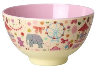 RICE Melamin Schüssel Kinderschüssel Schale klein - Pink - Fun Fair Print
