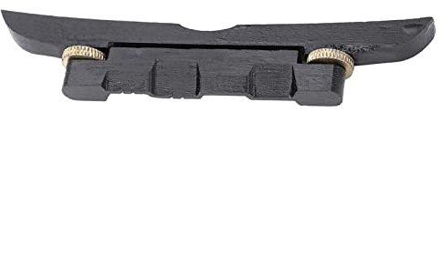 Verstellbarer Ebenholz Mandolinen Steg, Hochwertig, Robust, Leicht - Optimale Schallübertragung, Feine Verarbeitung, Passend für Mandoline