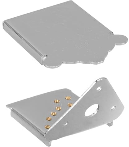 SUPVOX String Mandolin Bridge Metal Tailpiece Chrome Plated Replacement Hardware for Guitar Instrument Attachments Mandolin Parts Replacement for Jam Sessions
