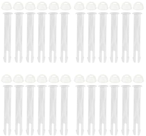QOXEZY ABS Poolverbinder Set mit 24 Gummidichtungen für Summer Frame Pools — 6 cm Gelenkstifte, für langlebige wetterbeständige Ersatzteile für 3.0 m bis 7.3 m rechteckige Pools