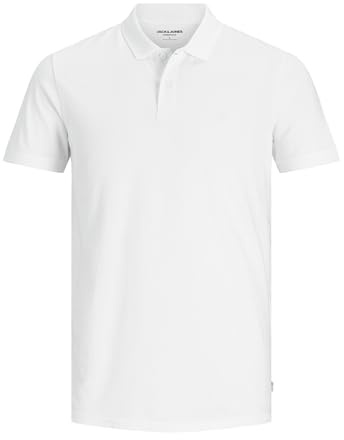 JACK & JONES Herren Jjebasic Noos Poloshirt, Weiß, XS EU