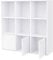 VASAGLE Bücherregal, 3-stöckiges Regal, offenes Aufbewahrungsregal, Standregal, 29 x 97,5 x 97,5 cm, 3 Fächer mit Türen, für Wohnzimmer, Homeoffice, Esszimmer, wolkenweiß LBC33WT