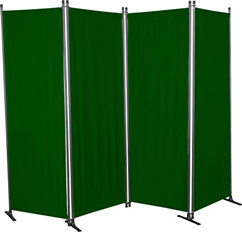 Angerer Freizeitmöbel GmbH Paravent - Raumteiler & Raumtrenner Sichtschutz - Outdoor Paravent für Windschutz & Schatten auf Balkon (4-teilig, PE grün)