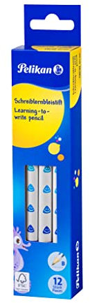 Pelikan® Jumbo Bleistift | 12er Set | Dreieckig | Dick | Lackierte Fassung | Strapazierfähiger Graphit | Für Frühkinder | Ideal zum Schreiben lernen | FSC Zertifikat