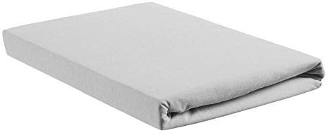 Beddinghouse Perkal Spannbettlaken für Topper bis 10cm Höhe Farbe Hellgrau Größe 180x210/220x10cm