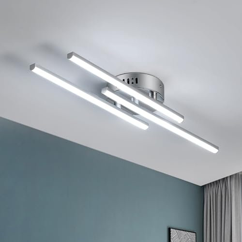 Comely Plafoniera LED Soffitto 18W, 3 Luce Lampada da Soffitto, Lampadario LED Moderno 6500K Bianco Freddo 1680 Lumen per Cucina, Camera da Letto, Balcone, Corridoio