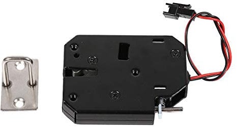 Heaveant Serratura Elettrica, Pesante DC 12V 2A Elettromagnetico Elettrico Armadietto di Controllo Cassetto Armadietti Chiusura a Scatto Acciaio al Carbonio, Nero