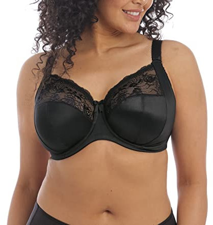 Elomi Morgan Plain Underwired Full Cup Bra (40FF, Black)