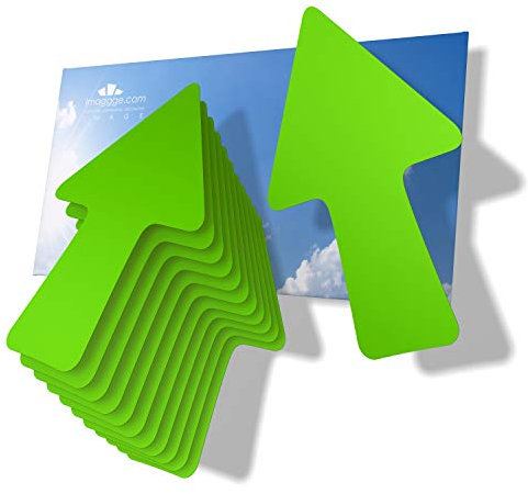 imaggge.com 12 Pfeile - Apfelgrün - Verkehrs- und Orientierungsaufkleber - Innen & Außen - Richtungen, Pfeilpfade, Wegbeschreibungen