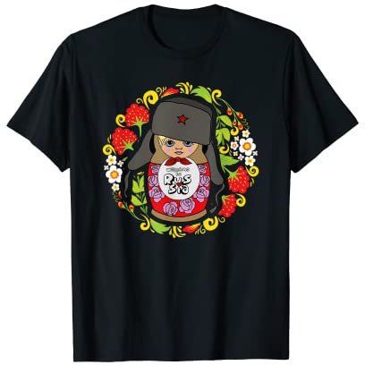 Matrjoschka Puppen Russlandpuppe Russland Russisch T-Shirt