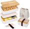 DEATPOYE Bento Lunchbox Erwachsene, 1200ml Japanische Bento Box, 2-Stufige Brotdose Lunch Box mit Besteck und Tasche, Lunchbox für Erwachsene und Kinder zur Arbeit und Schule (Weiß)