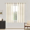 MRTREES Cortinas de Dormitorio Comedor Salon Cocina Habitacion 2 Piezas 140×180cm Visillos Blanco Marfil Translúcidas Modernas de Lino Aspecto con Ojales para Ventanas Sala para Niños Sala Cuarto