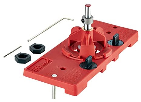 SOTECH Bohrschablone BSK-35-T45/52 für Topfbandmontage inkl. Forstnerbohrer Ø 35 mm Bohrlehre für Topfbänder mit Bohrlochabstand 45 und 52 mm