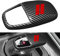 SENSHINE Schaltknauf-Kopfabdeckung für Dodge Charger Challenger Zubehör 2015–2023 2024, Durango 2016–2024, Innenschaleneinsatz, Dekoration, Schutz, Schalthebelabdeckung (Kohlefaser, roter Rand)