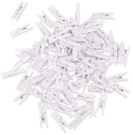 50 pz/set di piccole mollette di legno bianco per clip naturale decorazione della parete carta fotografica clip molletta per la casa W7D5 artigianato Cli legno