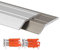 Floordirekt Höhenausgleichsprofil aus Aluminium 5 Stück Set, 1m Lang, 30 mm Breit | Übergangsprofil Vorgebohrt inkl. Befestigungsmaterial, Bodenschiene für höhen-ausgleich bis 5mm, Silber