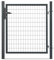 Gardenode Easy Clôture Portillon grillagé en Acier galvanisé Maille 100 x 50 L 1m20 x 1m00 Noir