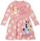 Bluey Dress | Polka Cotton Winter Dress for Girls | Pink 3-4 Years