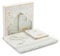 ihvan online Gebetsgeschenk Set für Männer und Frauen, Muslimischer TAFT Gebetsteppich, Yaseen Buch, Salah Matte, Perlen Rosenkranz, Islamisches Geschenk für Ramadan & Eid & Mitgift, Weiß