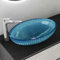 Mai & Mai Waschbecken Glas Aufsatzwaschbecken Glaswaschbecken Handwaschbecken Waschschale Oval Mehrfarbig BxTxH 50,5x35x14,5 cm Minerva04