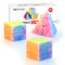 Roxenda Zauberwürfel Set, Original Speed Cube Set mit 2x2 3x3 Pyramide Speedcube, Einfaches Drehen & Flüssiges Spielen (Gelee)