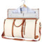 shpuuyy Kleidersack 2-in-1 Wasserdichte Reisetasche Schwarz/Rosa/Beige PU-Leder 52 x 25,4 x 31,75 cm 1 Stück für Reisen, Geschäftsreise, Wochenendtasche, Sporttasche, Damen und Herren
