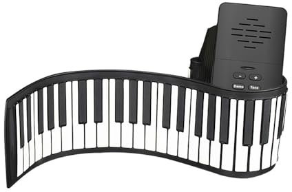 Btuty Tragbare Elektronische Tastatur Mit 88 Tasten - Faltbares Silikon Klavier für den Heimgebrauch Mit Lautsprecher