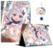 Genshin Impact Hülle für iPad Air 2 Anime Spiel Genshin Impact Hu tao Cartoons Schutzhülle mit Ständer Funktion und Auto Schlaf/Wachen [Mit Schlüsselbund]