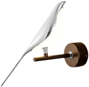 Milageto LED Wandleuchten Vogel Wandleuchte, Beleuchtungskörper, Schlafzimmerlampe für Wandlampe Wanddeko, warme Farbe