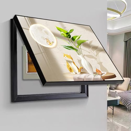 Couvercle de boîte de compteur électrique Peinture décorative Art pour chambre à coucher Cuisine Armoire Décoration de la maison idéale avec boîte à fusibles à charnière