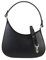 FrasiBags Schultertasche, Hobo Tasche aus echtem Leder, elegante Damen-Tasche, Ledertasche, Made in Italy, Schwarz