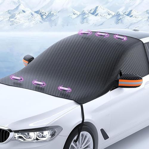 EESWCSZZ3 Scheibenabdeckung Auto Für Toyota bB Open Deck 2000-2001, Foldable and Car Cover Windscreen Anti-Snow Anti-Wind Dust Accessories Schwarz