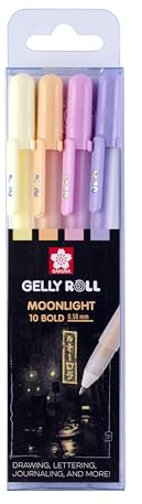 SAKURA Gelly Roll Moonlight Gel Pen Set Sunrise | 4 Opaque Pastel Colours | Pens for Writing, Drawing, Journalling & Crafts