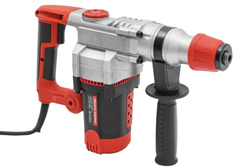 Marteau perforateur SDS-Plus 2000 W - Marteau perforateur à béton avec 6 forets - Marteau burineur - Foret à percussion - Poignée rotative